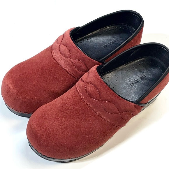Lands’ End Women’s Suede Slip On Clogs Mules 406614 Size 8B - Picture 2 of 16